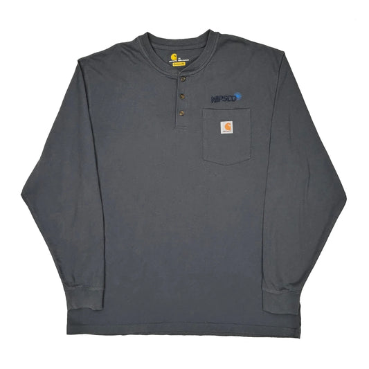 Carhartt Long Sleeve T-Shirt - XL Grey Cotton