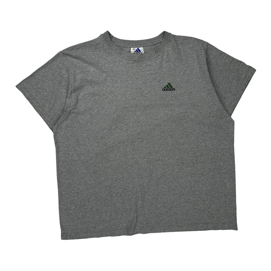 Adidas T-Shirt - XL Grey Cotton