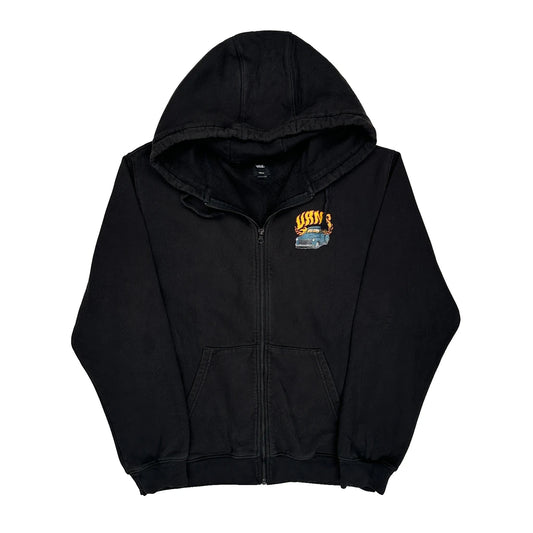 Car Club Vans Graphic Hoodie - Medium Black Cotton