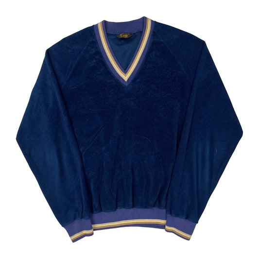Made In USA Lee V-Neck Fleece - XL Navy Velvet