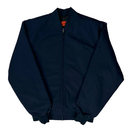Quilted Lining Red Kap Bomber Jacket - Medium Navy Polyester