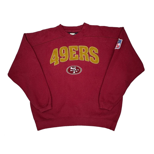 49Ers Starter Football Sweatshirt - XL Red Cotton Blend