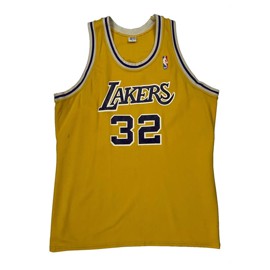 Vintage Lakers Nba Nba Jersey - XL Yellow Polyester