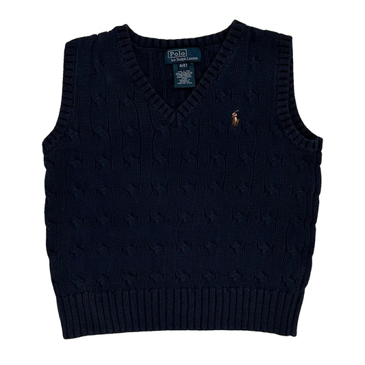 Age 4 Polo By Ralph Lauren Sweater Vest - Small Navy Cotton