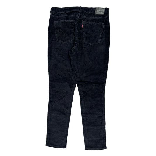 311 Levis Skinny Cord Trousers - 32″ Waist Black Cotton