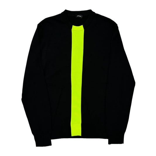 Diesel Striped Jumper - Large Black Cotton