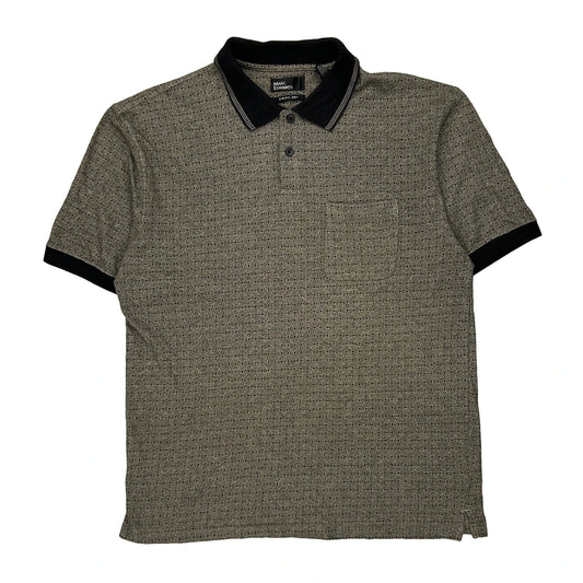 Marc Edwards Polo Shirt - Large Grey Cotton Blend