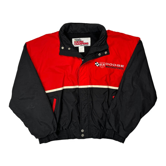 Dodge Motorsports Racing Champions Apparel Nascar Bomber Jacket - XL Red Nylon
