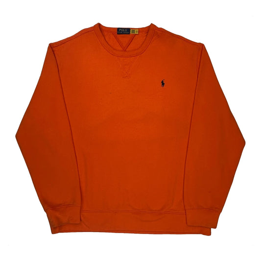 Polo By Ralph Lauren Sweatshirt - XL Orange Cotton