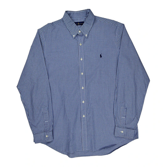 Ralph Lauren Checked Shirt - XL Blue Cotton