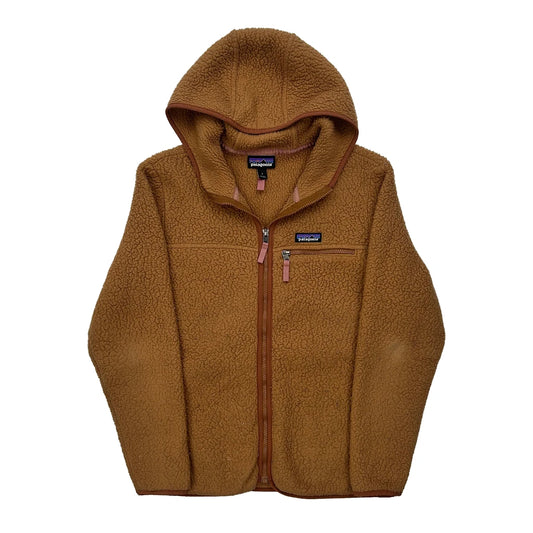 Patagonia Fleece Jacket - Large Brown Polyester