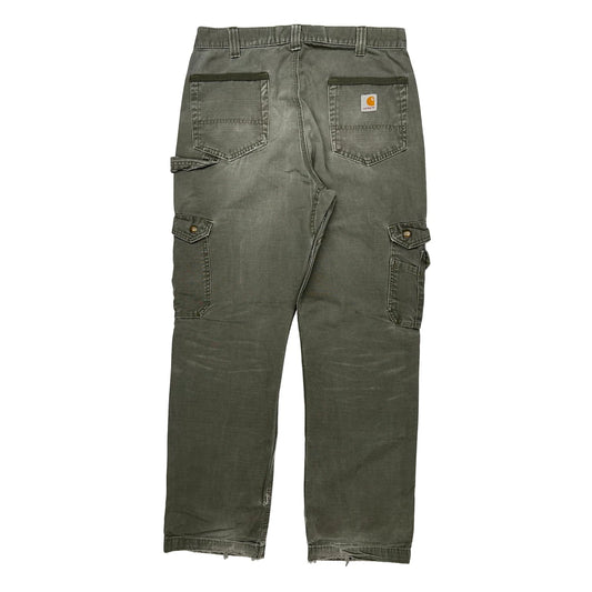 Carhartt Cargo Cargo Trousers - 34W 31L Green Cotton