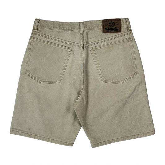 Wrangler Denim Shorts - 30W 9L Beige Cotton