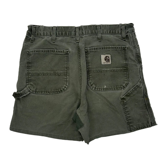 Utility Pockets Carhartt Carpenter Shorts - 33W 7L Green Cotton