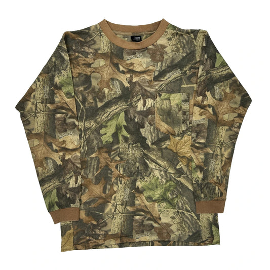 Made In USA Ace Camo Long Sleeve T-Shirt - Medium Camo Cotton