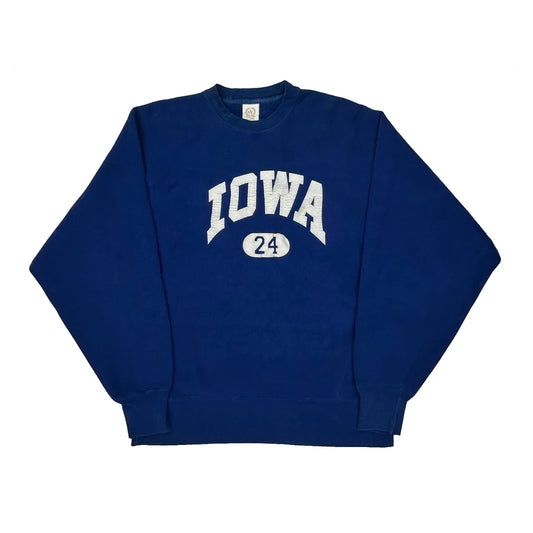 Iowa Unbranded College Sweatshirt - XL Blue Cotton Blend