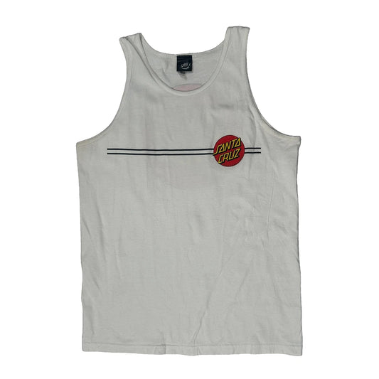 Santa Cruz Graphic Vest - Large White Cotton