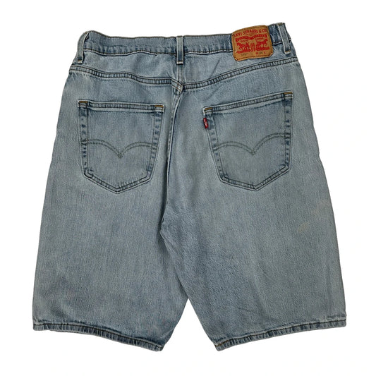Levis Denim Shorts - 32W 10L Light Wash Denim