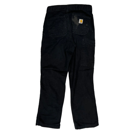 Carhartt Double Knee Carpenter Trousers - 30W 30L Black Cotton