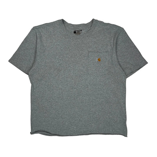 Vintage Carhartt T-Shirt - Large Grey Cotton