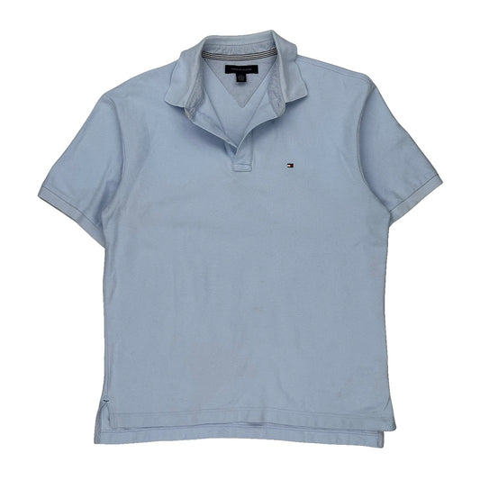Tommy Hilfiger Polo Shirt - Large Blue Cotton