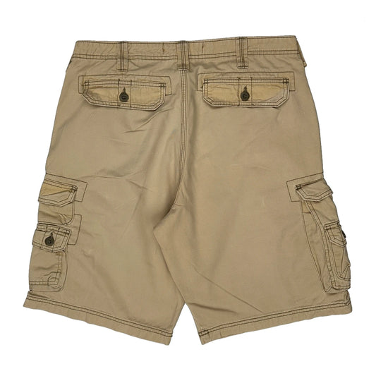 Lee Cargo Shorts - 34W 11L Beige Cotton