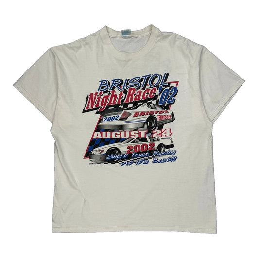Bristol Night Race Delta T-Shirt - XL White Cotton