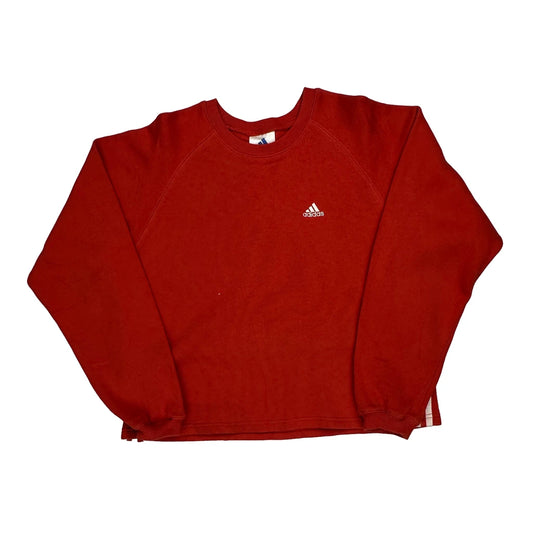 Adidas Sweatshirt - Small Red Cotton