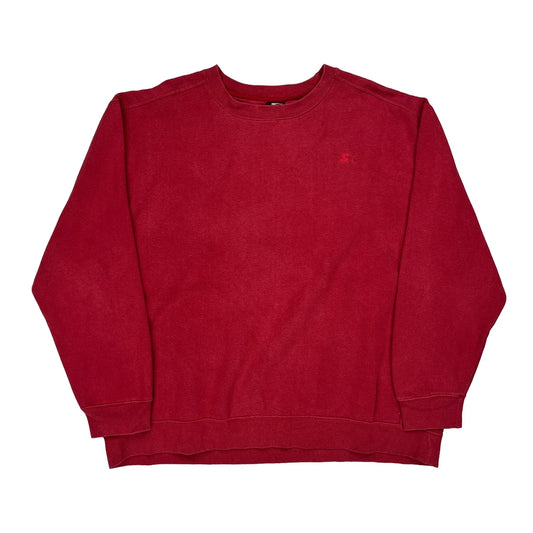 Starter Sweatshirt - XL Red Cotton