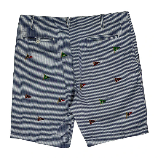 Vintage Polo By Ralph Lauren Striped Shorts - 36W 9L Blue Cotton