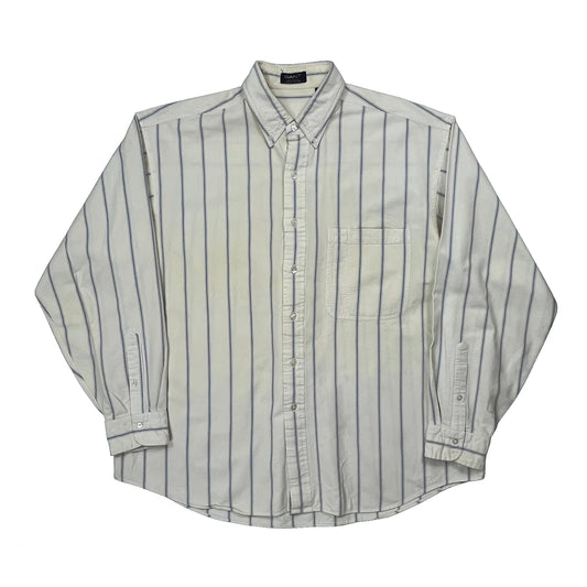 Vintage Gant Striped Shirt - Large Cream Cotton
