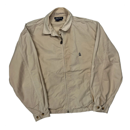 Nautica Harrington Jacket - Large Beige Cotton