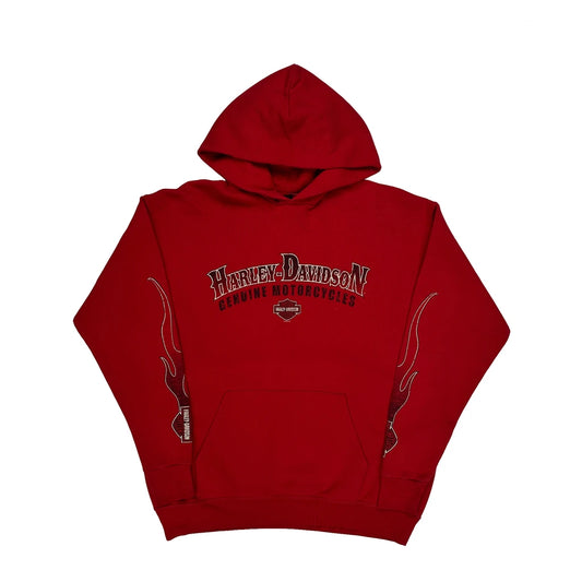 Orlando Harley Davidson Graphic Hoodie - Large Red Cotton