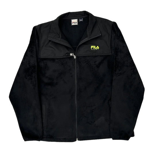 Fila Fleece Jacket - Large Black Polyester