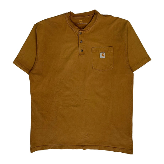 Carhartt T-Shirt - Large Brown Cotton