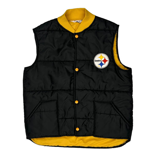 Vintage Steelers Nfl Gilet - XL Black Polyester