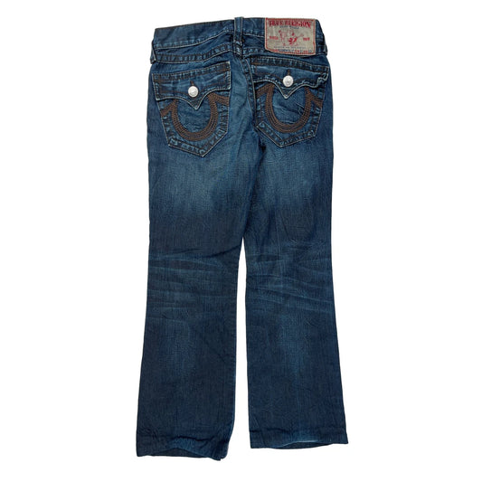 True Religion Boot Cut Jeans - 31W UK 10 Dark Wash Denim