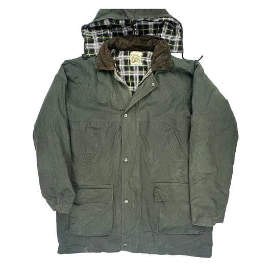 Waxberry Checked Waterproof Jacket - Large Green Cotton