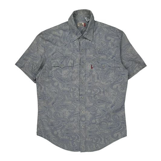 Levis Short Sleeve Shirt - Medium Grey Cotton