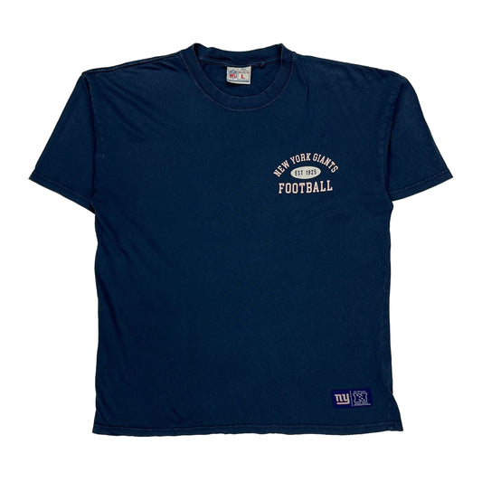 New York Giants Nfl Football T-Shirt - Large Blue Cotton
