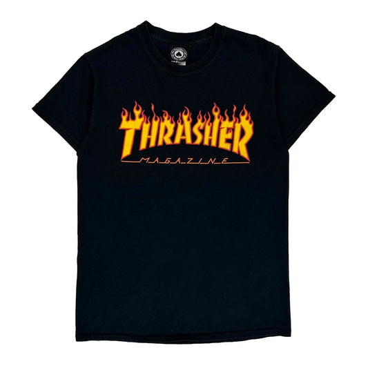 Thrasher Graphic T-Shirt - Small Black Cotton