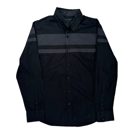 Guess Striped Shirt - Large Black Cotton