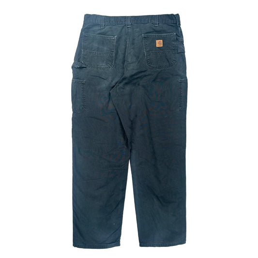 Carhartt Carpenter Trousers - 36W 34L Black Cotton