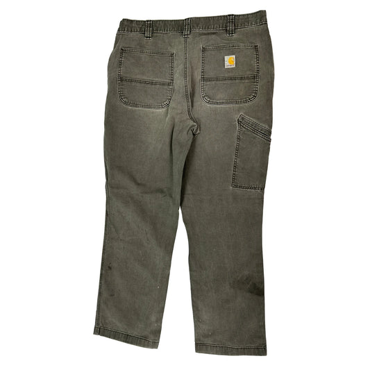 Carhartt Trousers - 35W 32L Grey Cotton