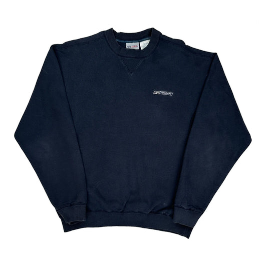 Reebok Sweatshirt - Large Navy Cotton Blend