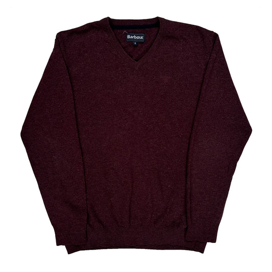 Barbour Jumper - XL Burgundy Wool