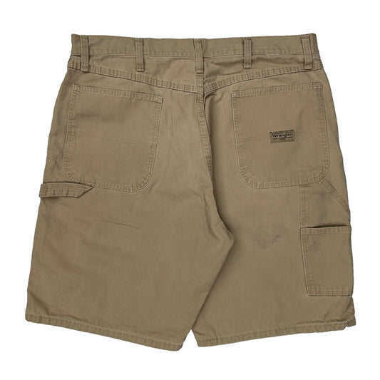 Wrangler Carpenter Shorts - 36W 9L Beige Cotton