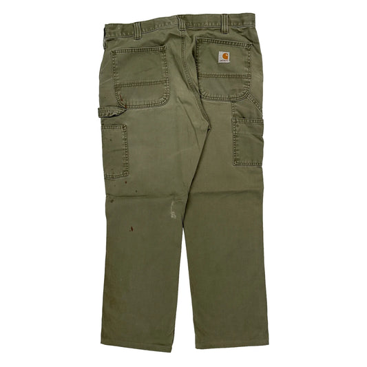 Carhartt Carpenter Trousers - 34W 32L Green Cotton