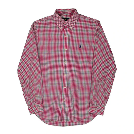 Ralph Lauren Checked Shirt - Small Pink Cotton