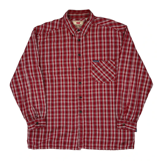Levis Checked Shirt - XL Red Cotton